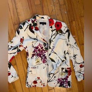 Escada White Blazer floral fairy career maximalist luxury